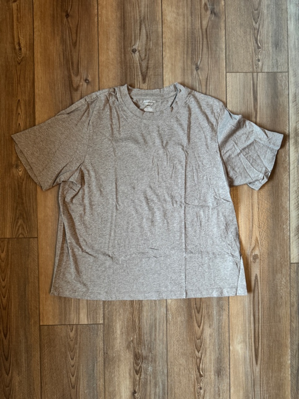 American Eagle Heather Brown Basic Short Sleeve Tee